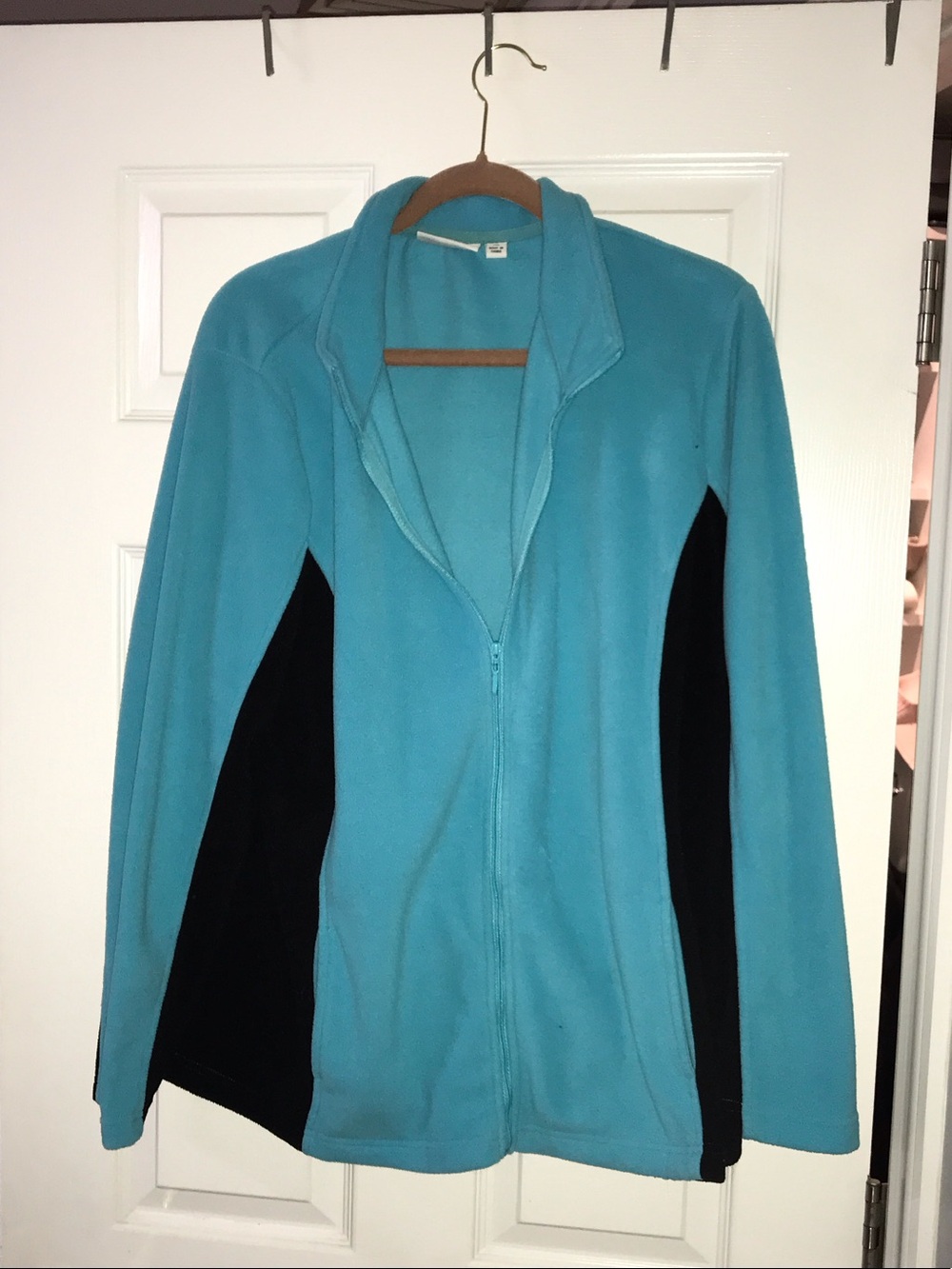Women’s Turquoise and Black Full-Zip Utility Jacket